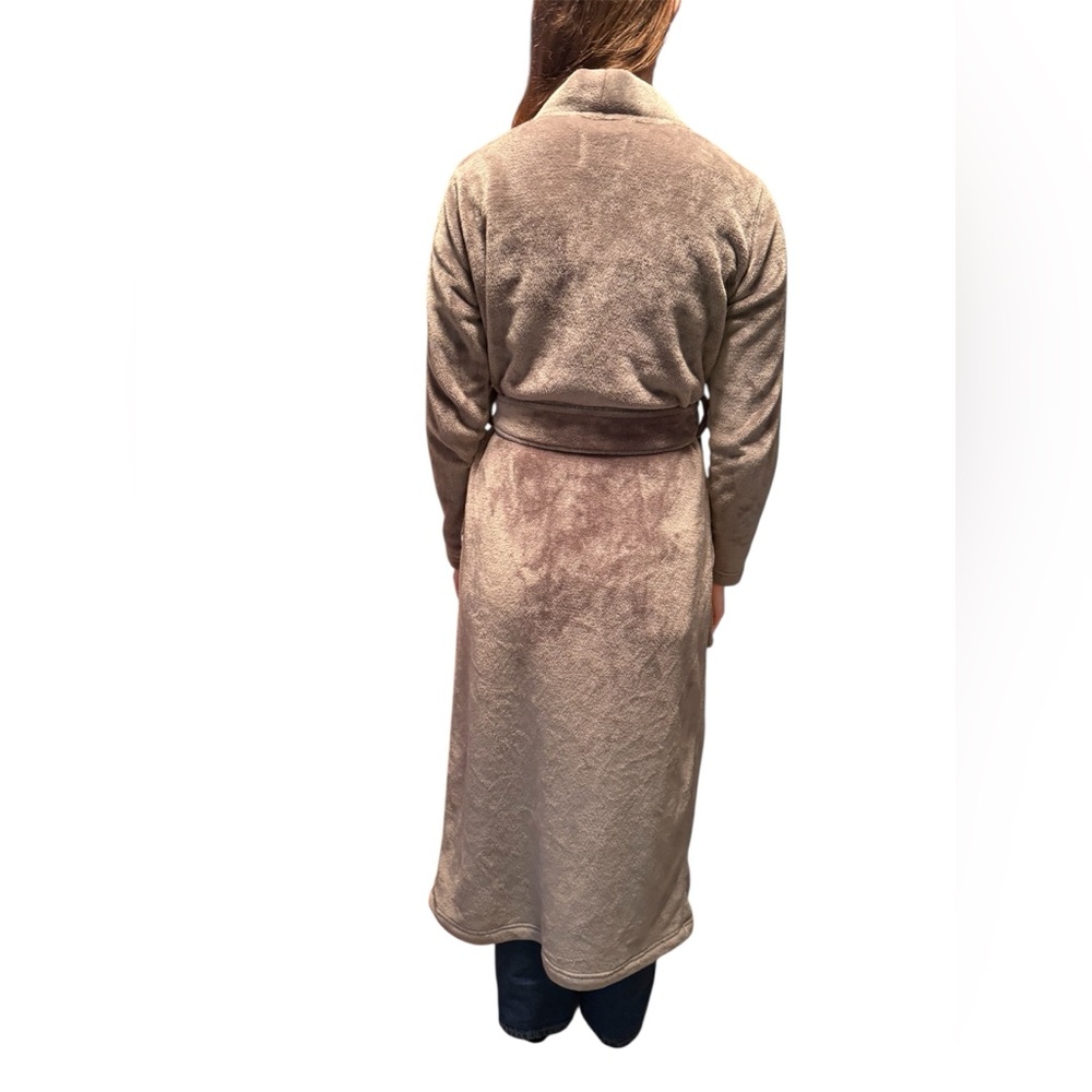 UGG women’s charcoal gray Marlow fleece plush long bathrobe. Size Small. - Picture 9 of 9